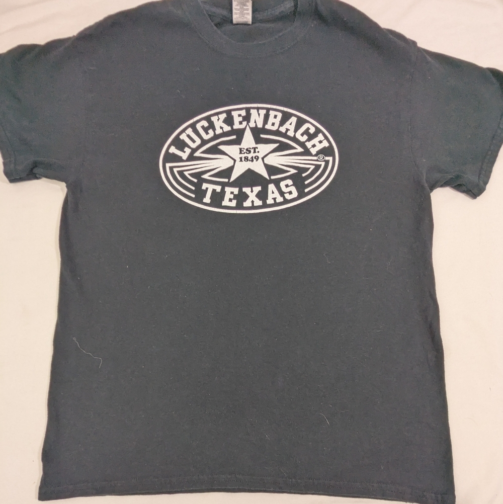 Luckenbach, Texas Black T-Shirt Everybody's Somebody In Luckenbach Size Medium